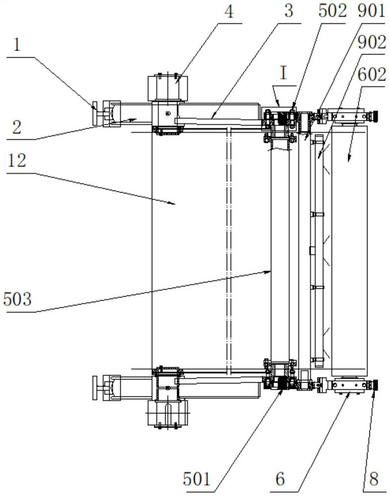 Flattening device for winding and working method thereof