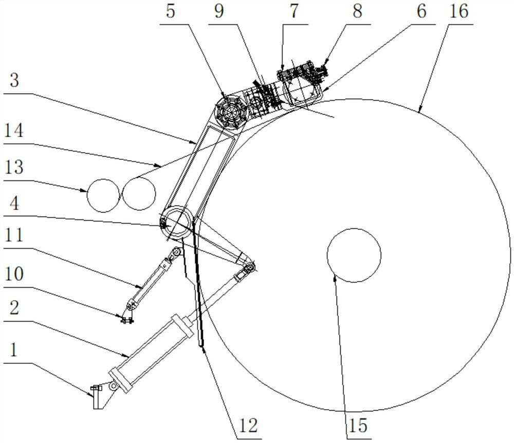 Flattening device for winding and working method thereof