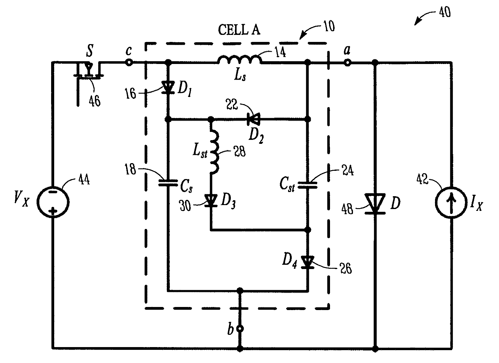 Passive lossless snubber cell for a power converter