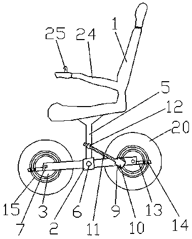 A self-balancing wheelchair adapted to climbing stairs