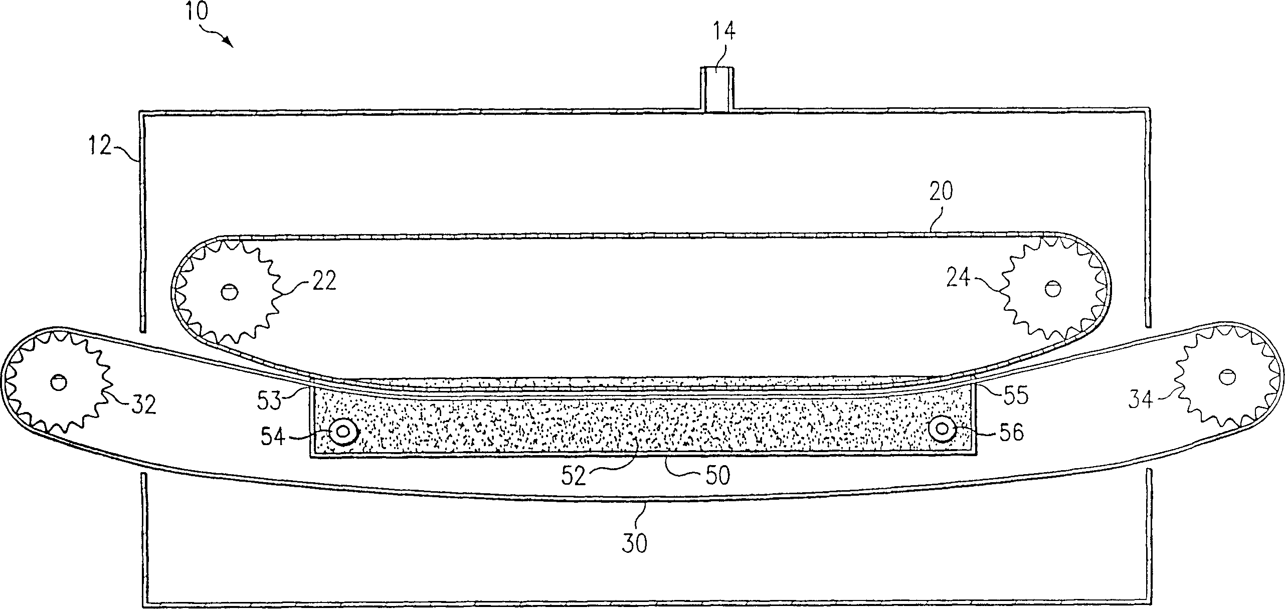 Single mold form fryer with product centering elements