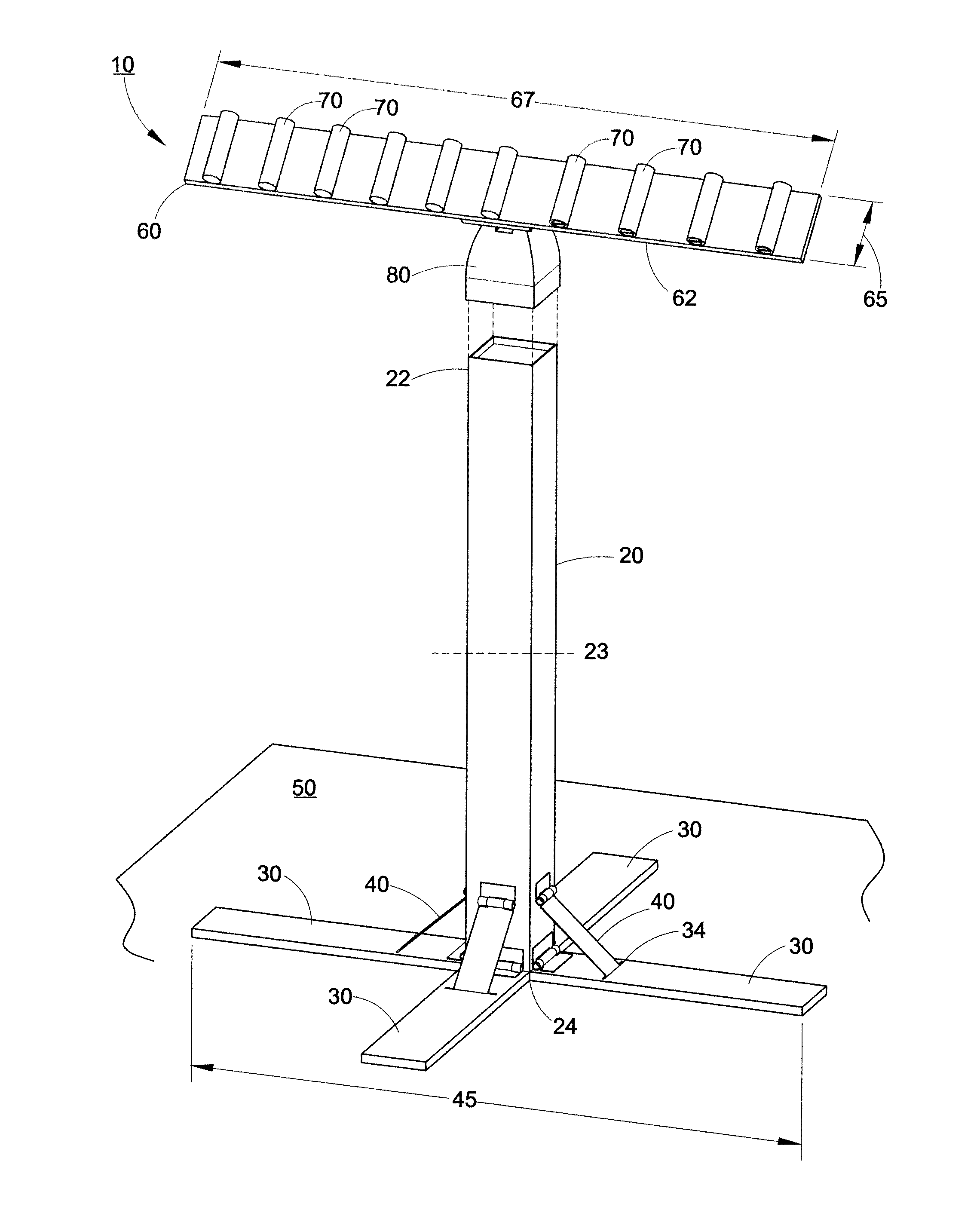 Fireworks launching stand