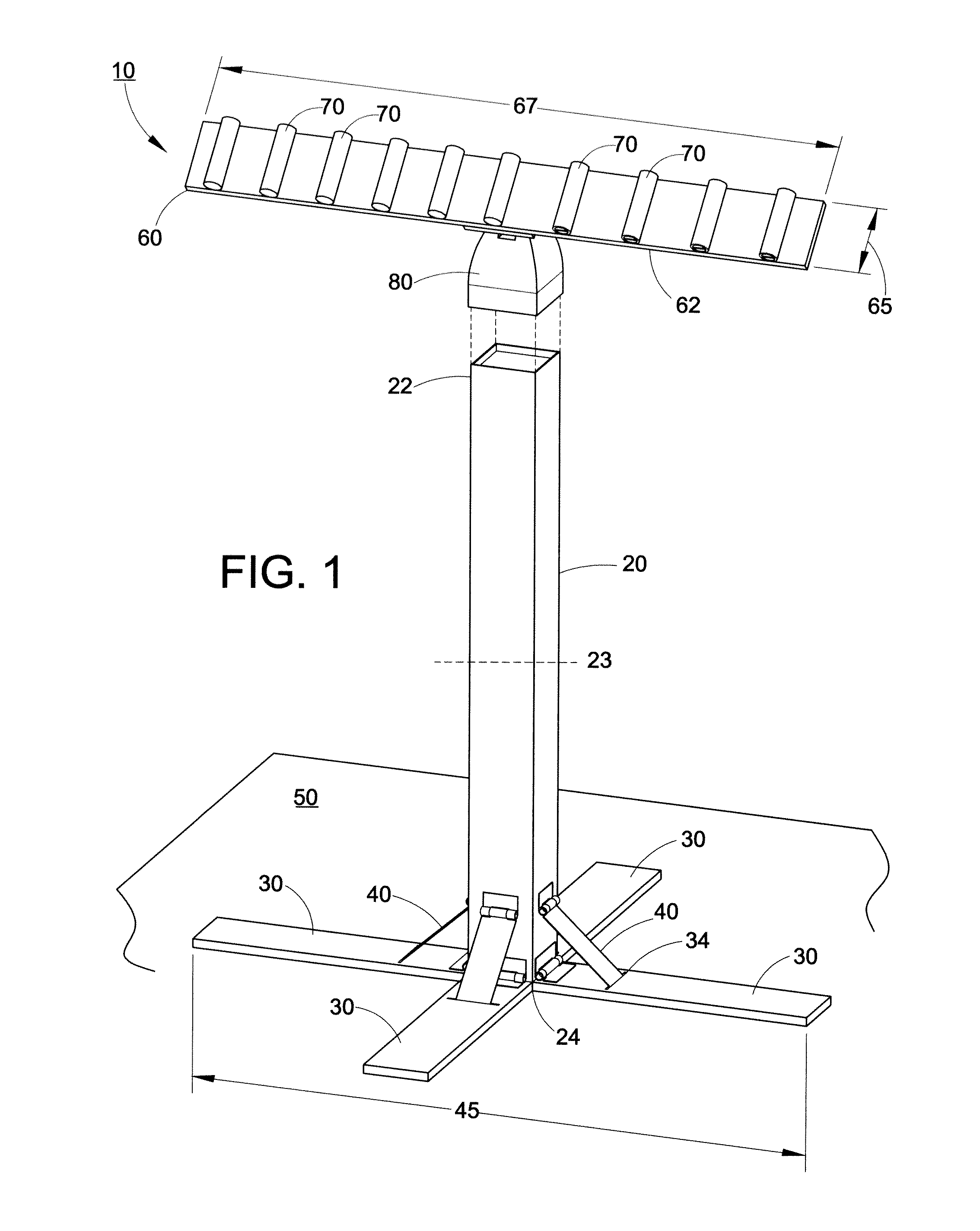 Fireworks launching stand