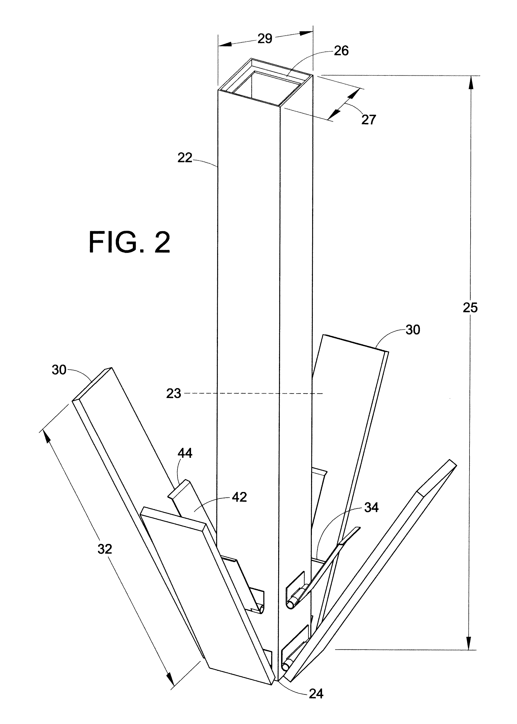 Fireworks launching stand