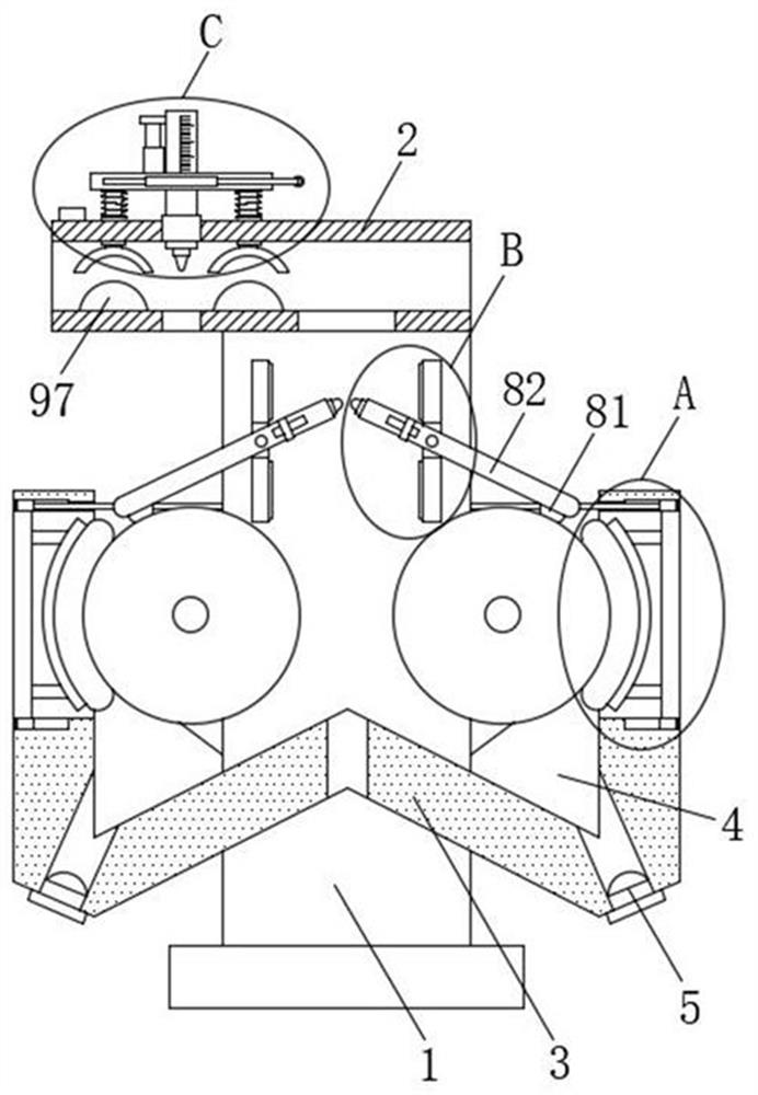 A continuous winding device for carbon fiber prepreg