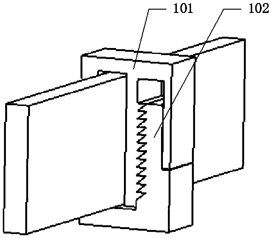 Rectangular harness fixing buckle