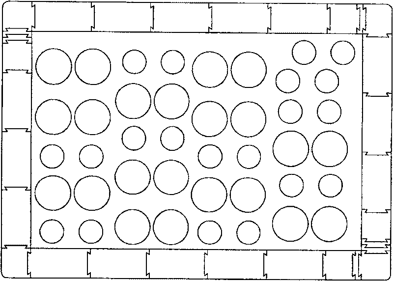 Magic block combined lining board for PVC vacuum compression