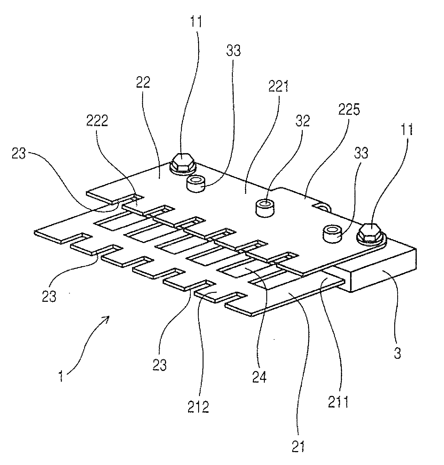 Structure of bus bar assembly