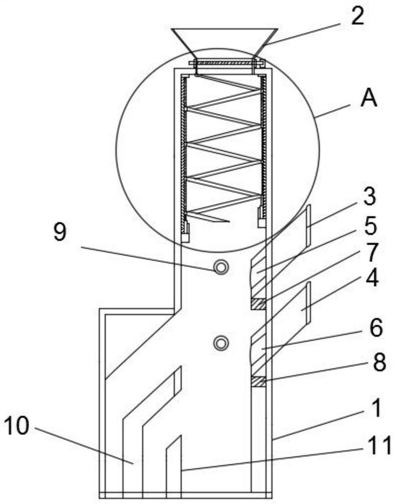 Broken plastic color sorting device for recycling of waste lead-acid storage batteries