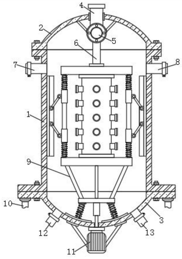 Siphon breaking concentrated water discharge device of reverse osmosis membrane host