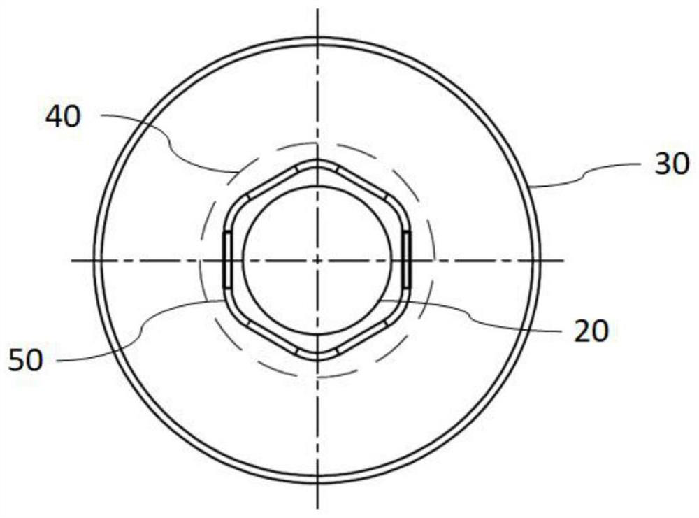 Double-step sealing rivet nut, double-step sealing riveting mechanism and double-step sealing riveting mechanism after-connection device