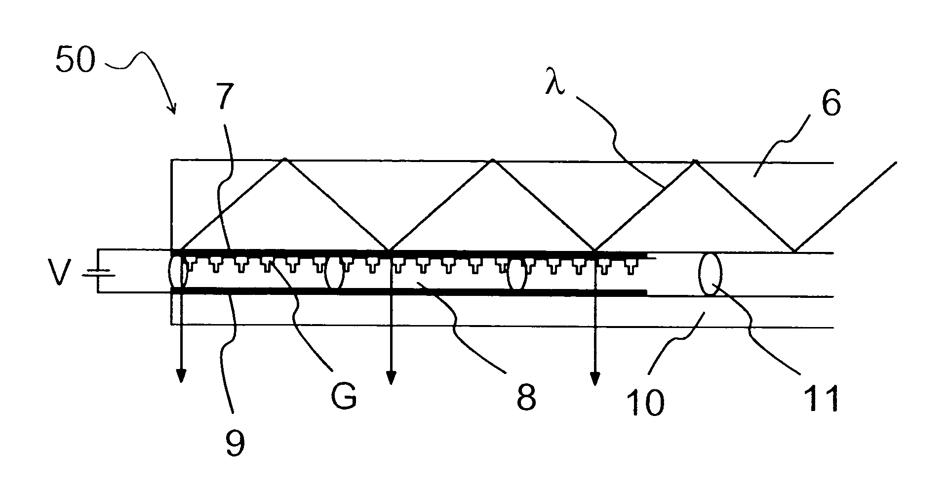 Electrically tunable diffractive grating element