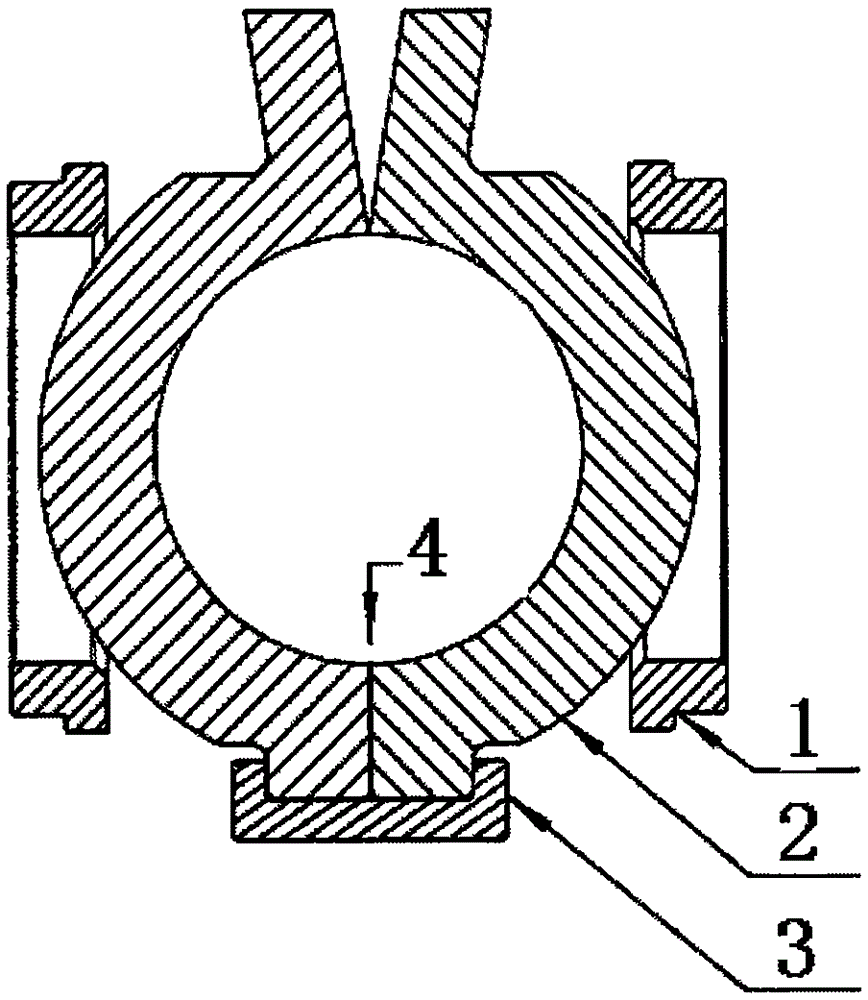 Manufacturing method of combined ball clack for high-pressure double-valve-seat track ball valve