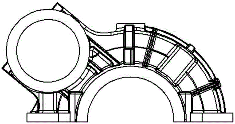 Casting mold and forming method for box body of gearbox