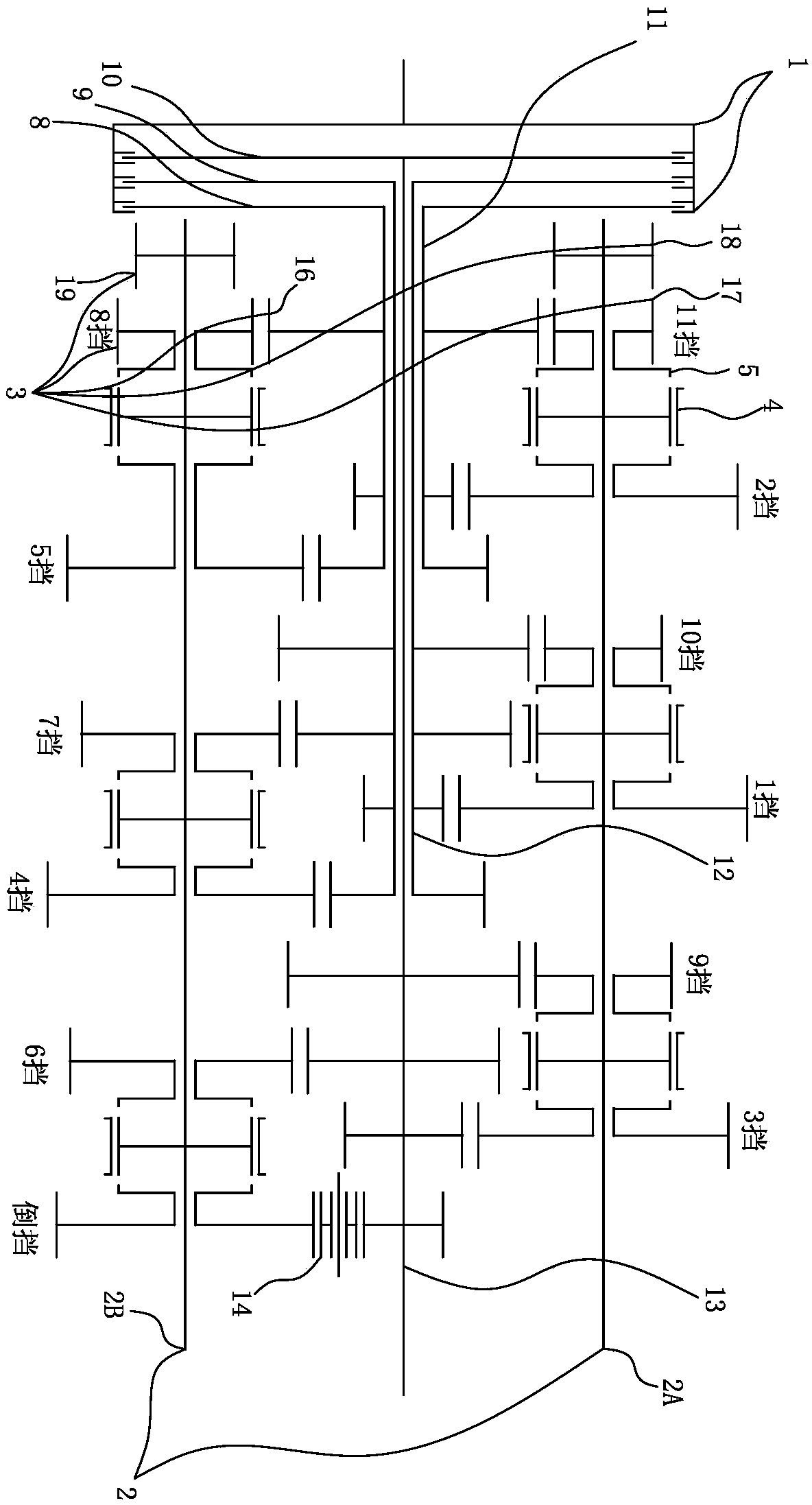 Triple-clutch parallel-shaft-output automatic transmission