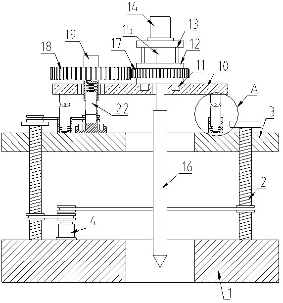 Drill rod fixing device for geotechnical engineering investigation