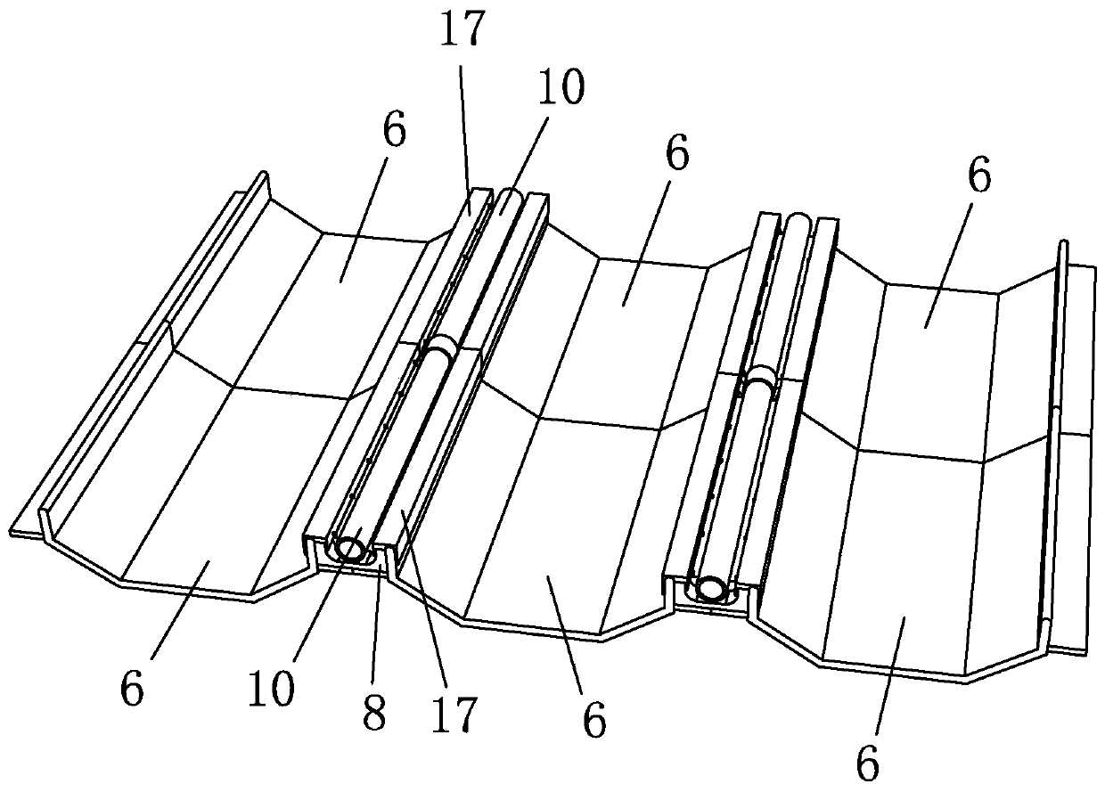 A roof rainwater treatment system and construction method