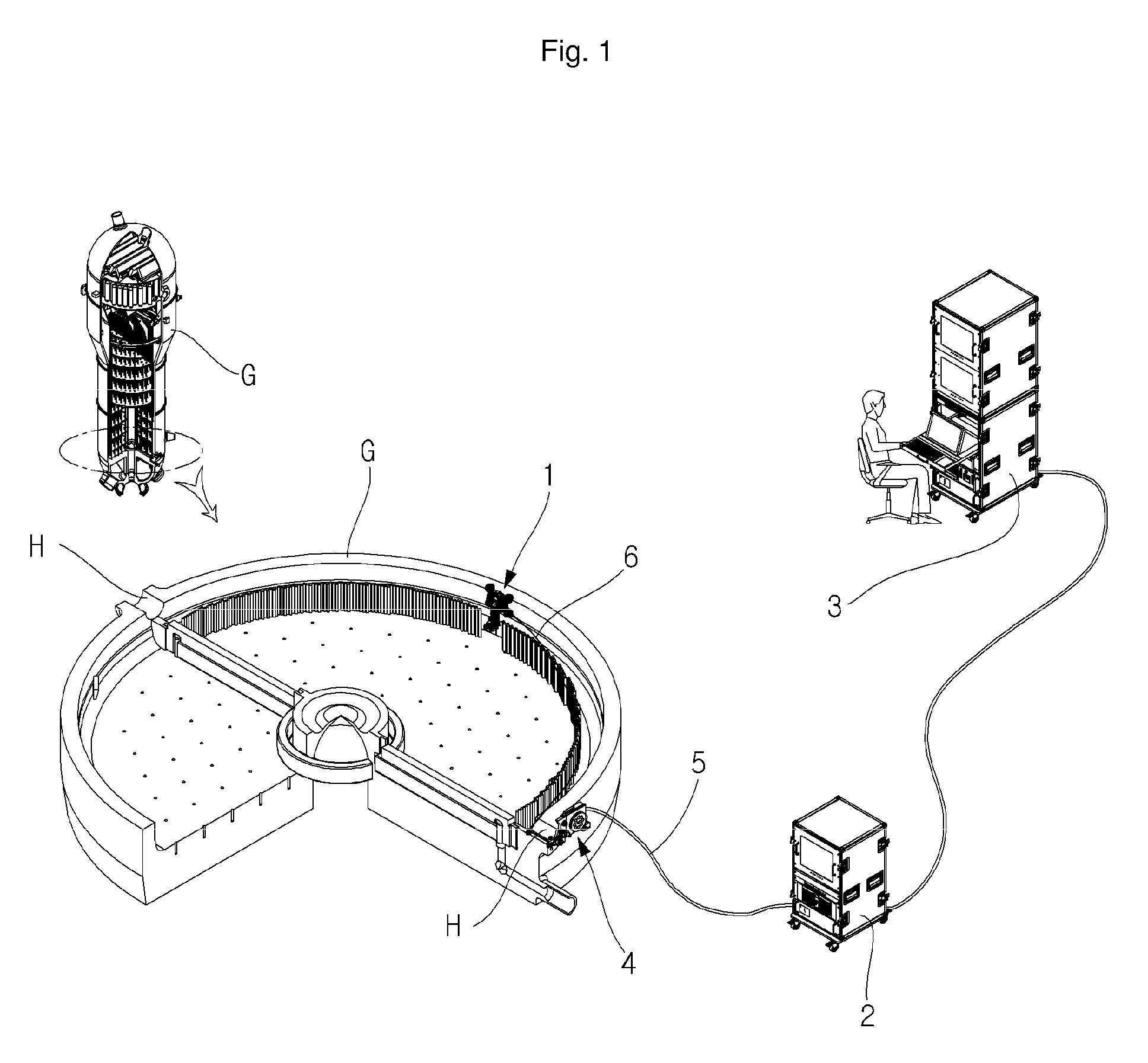 Apparatus for visually inspecting and removing foreign substance from gap of heat tube bundle in upper part of tube sheet of second side of steam generator