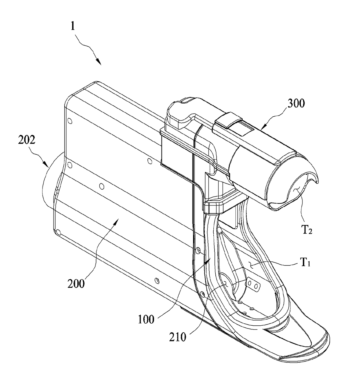 Excreta disposal apparatus comprising male module