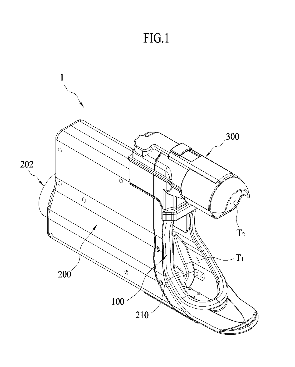 Excreta disposal apparatus comprising male module