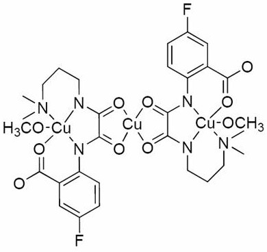 Preparation method and application of a kind of fluorine-containing oxamide homo/heteronuclear compound