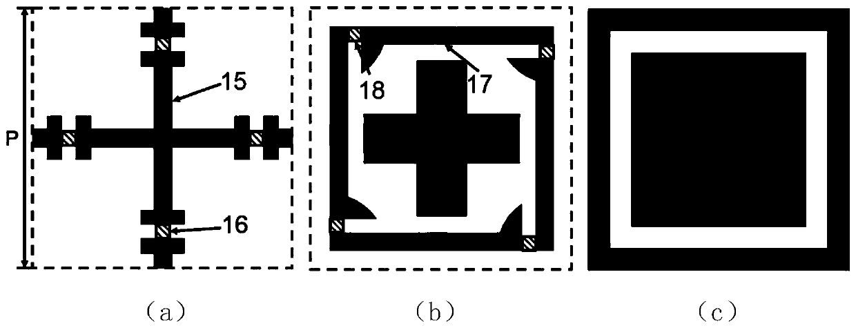 Wave absorbing/transmitting device of composite window absorber