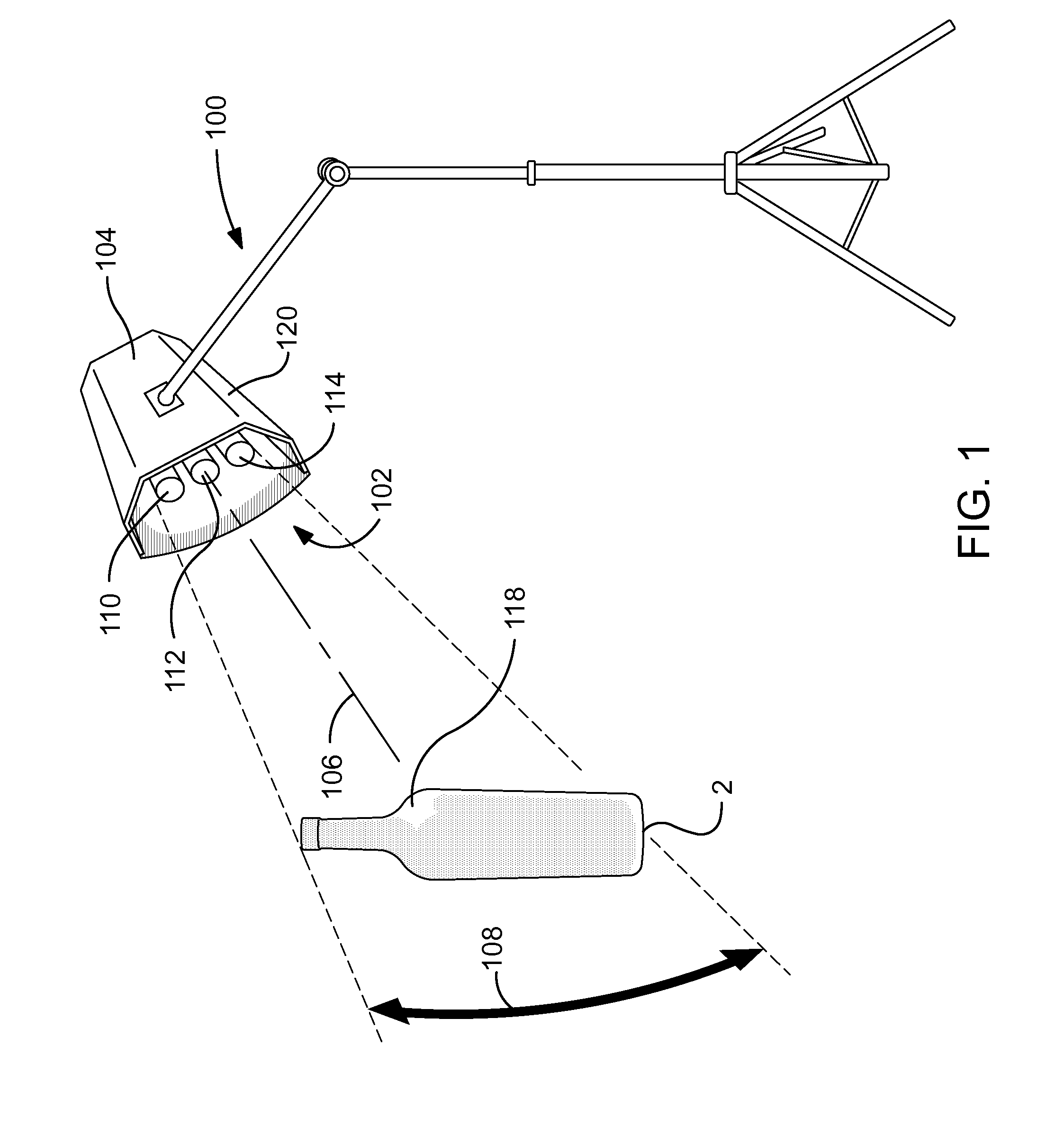 Control of emitted light from luminaire