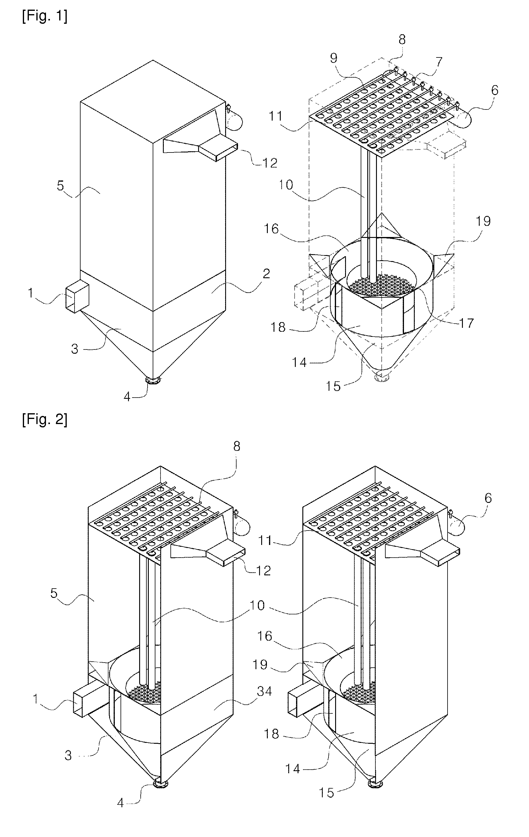 Modularized hybrid dust collector