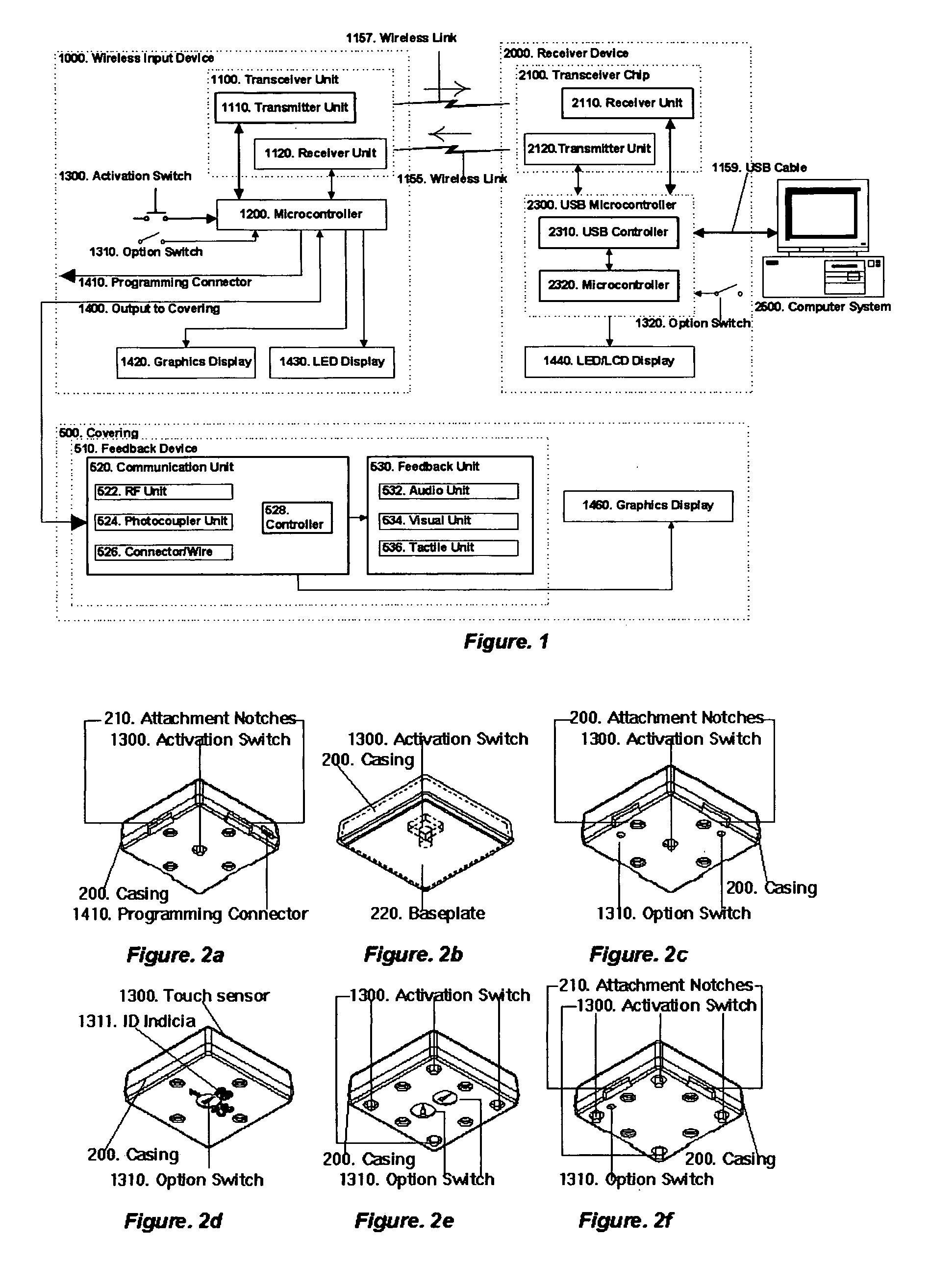 Customizable wireless education or occupational therapy tool having a switch unit and a transmitter unit