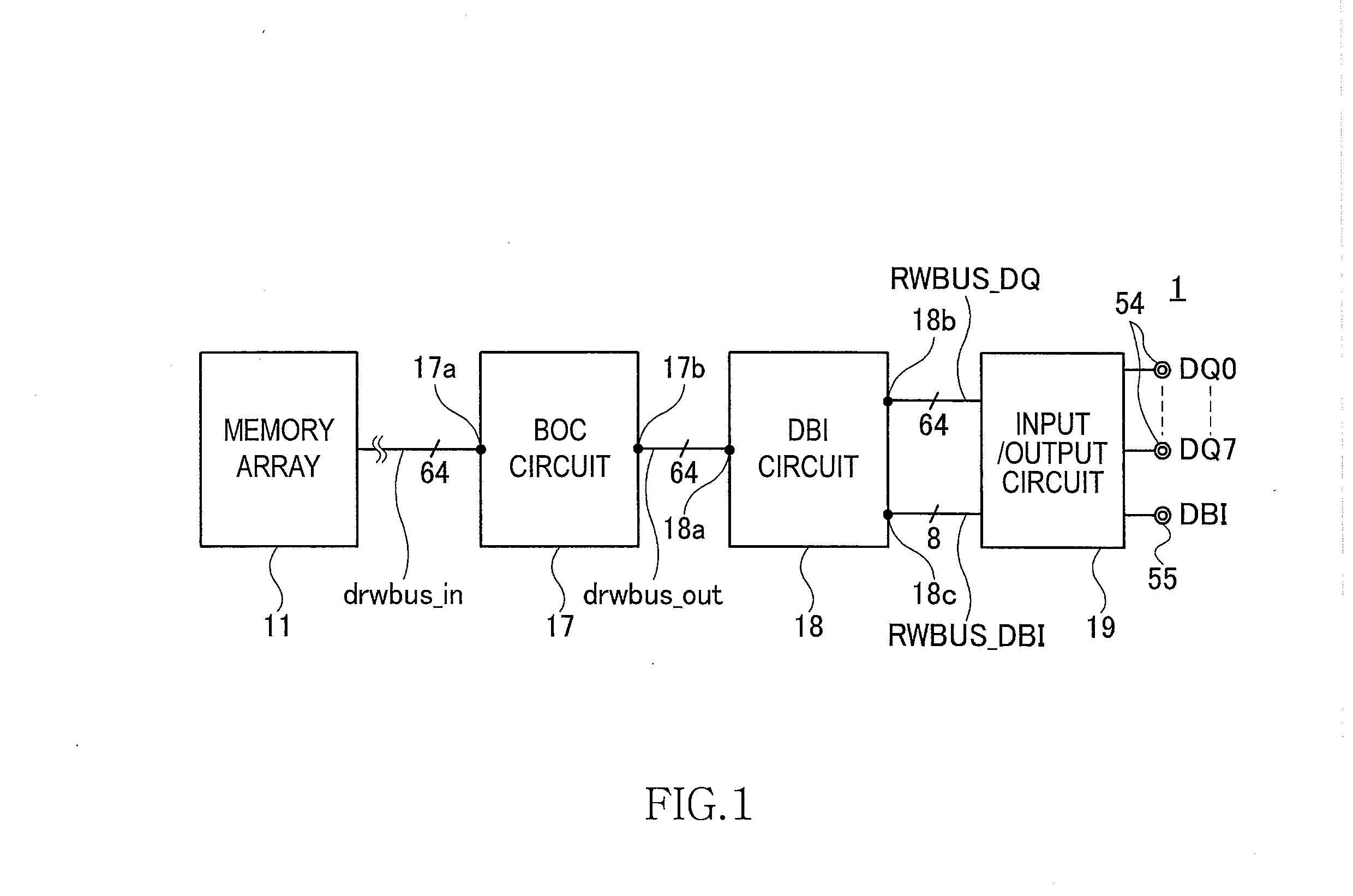 Semiconductor device performing burst order control and data bus inversion