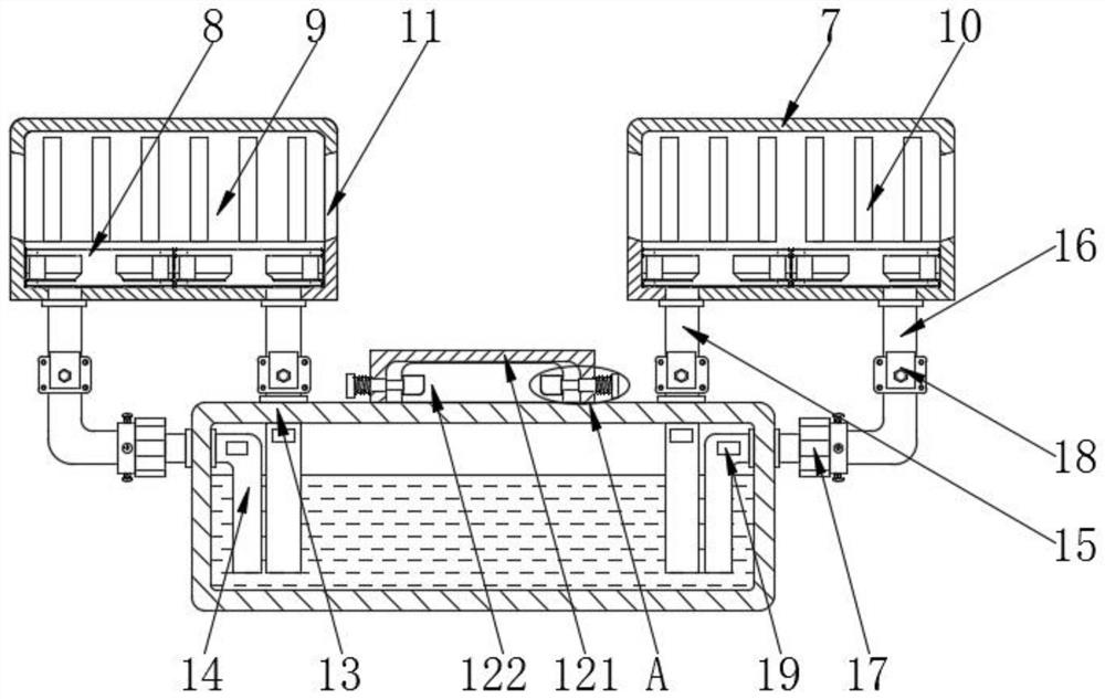 Cooling device of outdoor unit heat dissipation plate of heat pump water heater and cooling method therefor