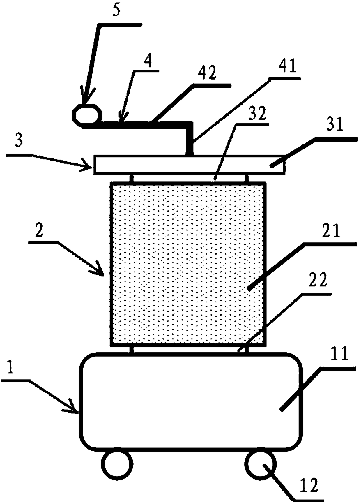 Cleaning auxiliary robot of high-voltage power transformation and distribution stations