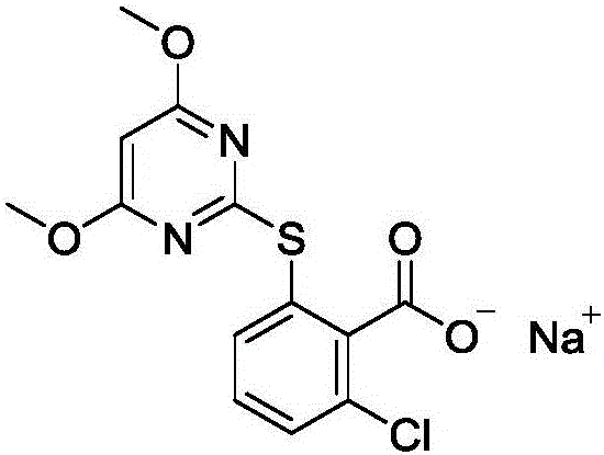 Herbicidal composition with trifloxysulfuron and pyrithiobac-sodium and application thereof