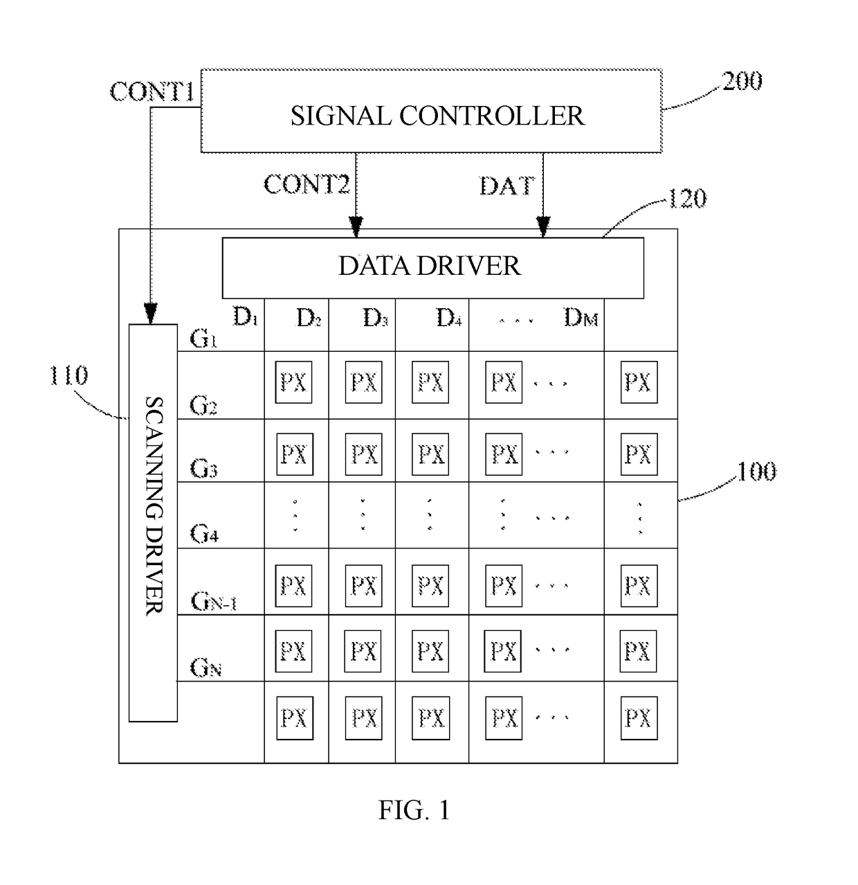 Driving device for liquid crystal panel and driving method for the same for determining if amplifying original data voltages in a scanning direction