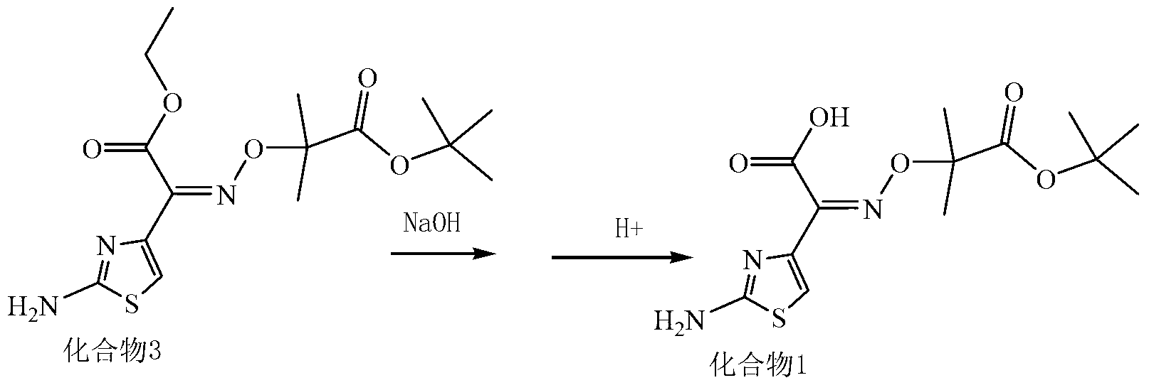 Synthesis method of new cephalosporin side-chain intermediate compound