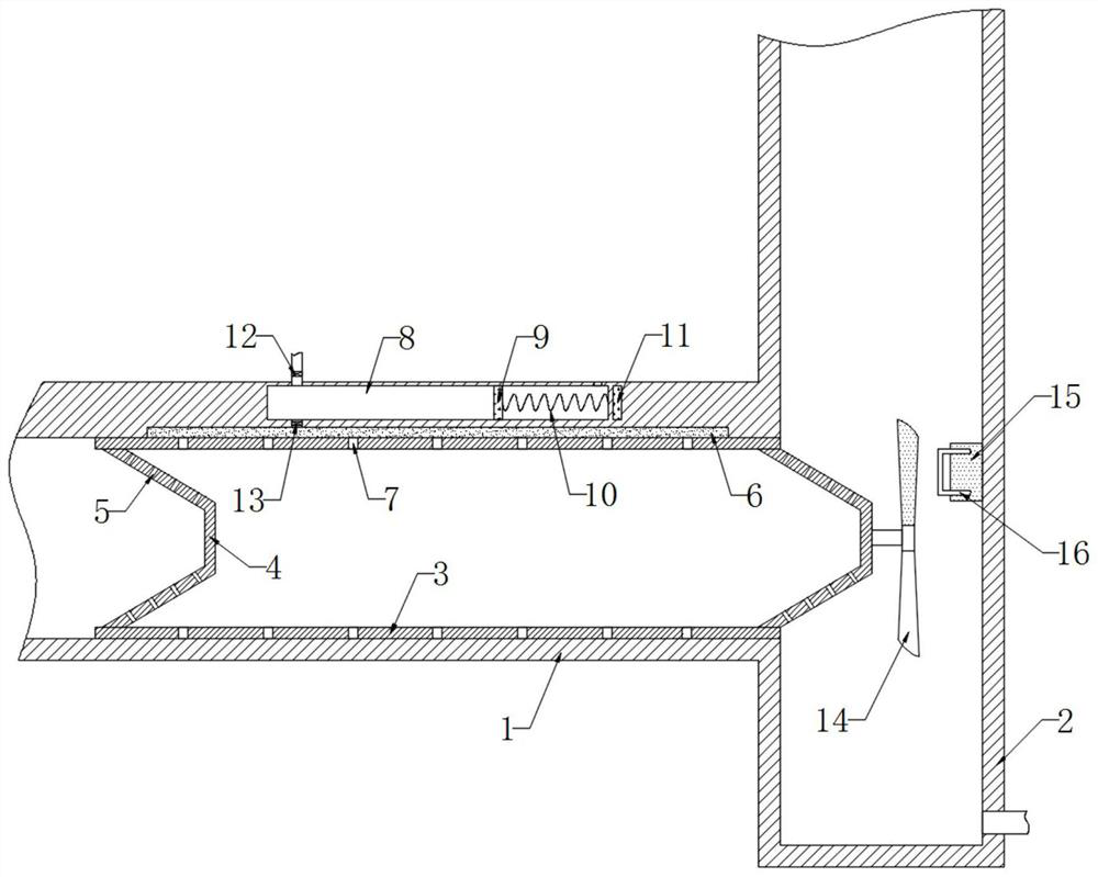 Waste gas purification pipeline for garbage treatment