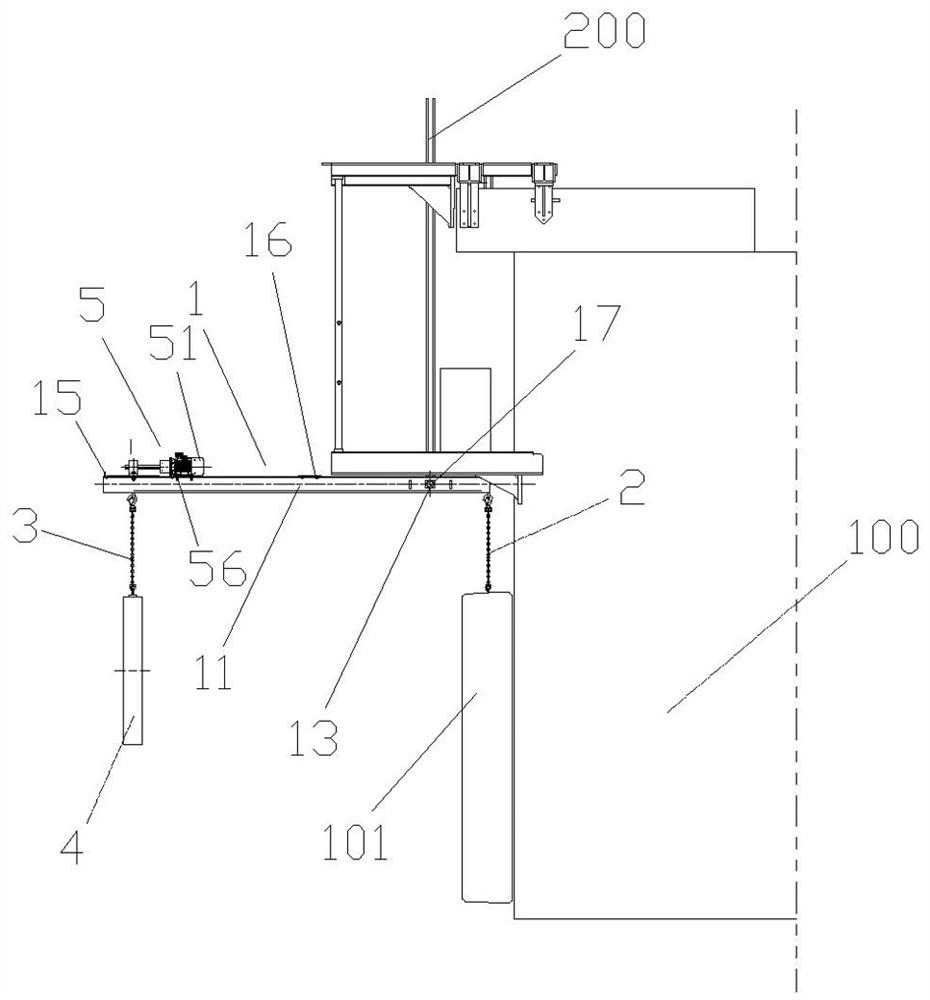 Marine diesel engine frequency modulation wheel lifting tool and lifting method