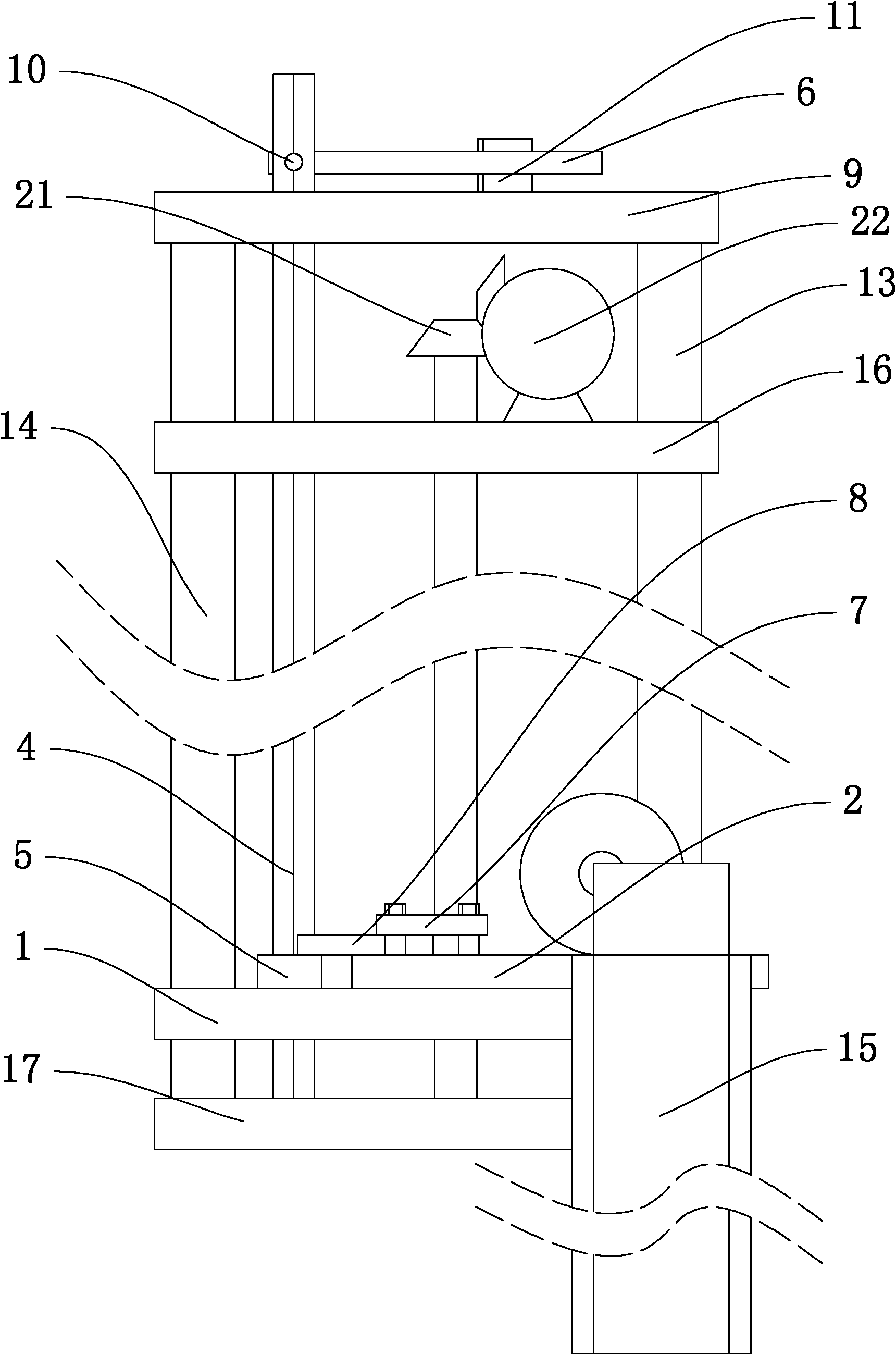 Wall-mounted waterworks moss cleaning machine