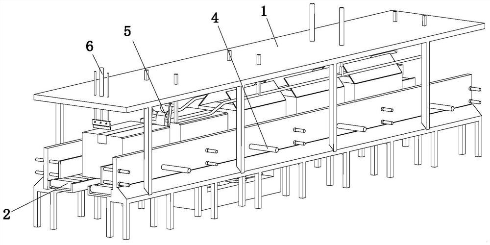 Packaging device for packaging boxes