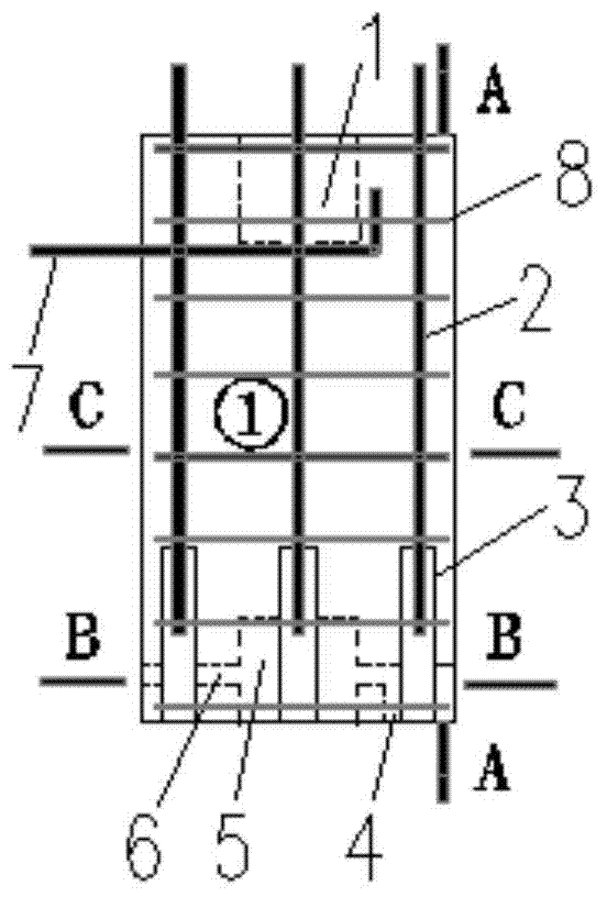 Assembly concrete new type pillar and beam structure and assembly connecting method