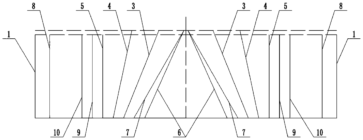 Soft rock single-step deep hole slotting, vibration attenuation, bottom flattening and smooth blasting structure in tunnel