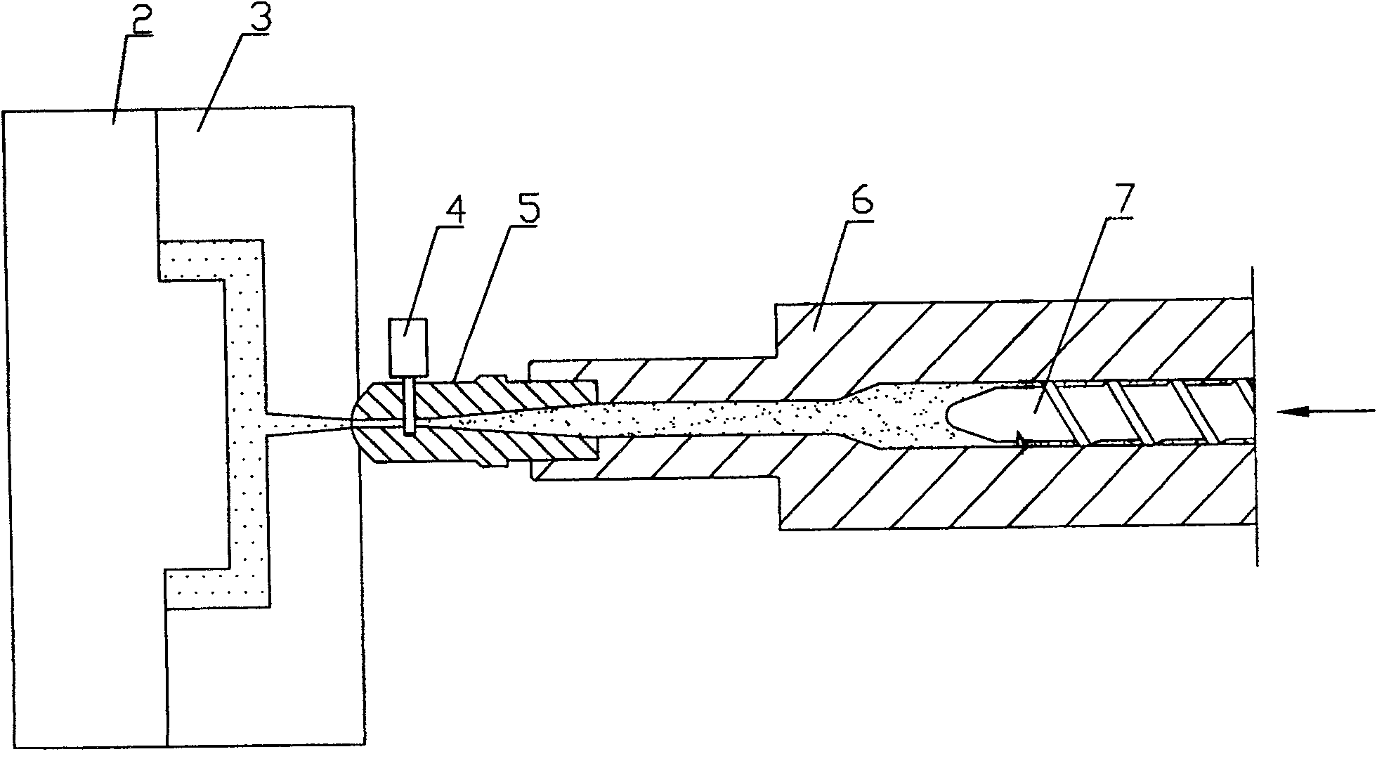 High speed injecting molding method by counter pressure method and chemical foaming method