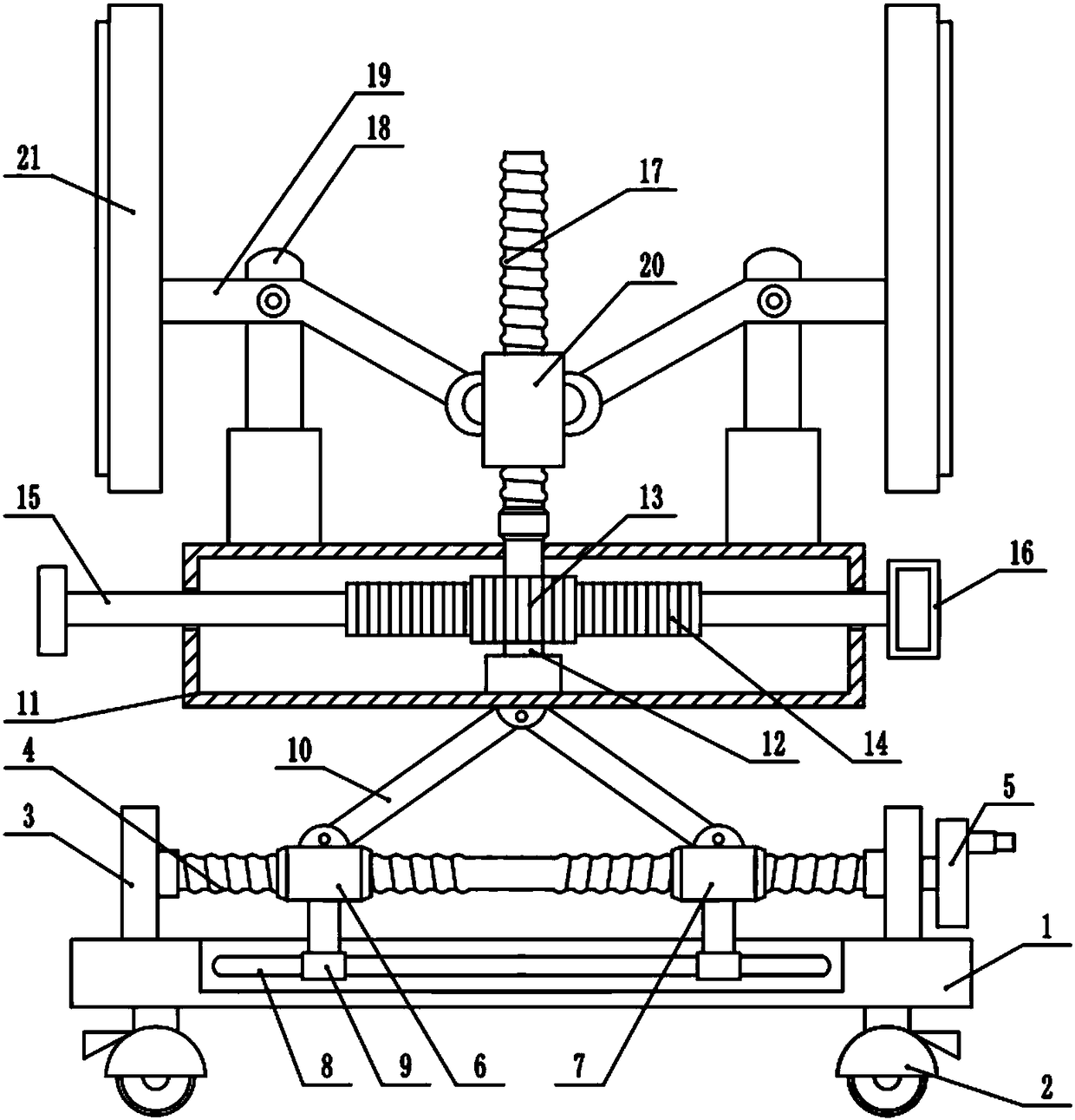 Double-screen adjustable assisting device for education and teaching