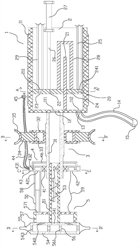 Oral cavity cleaning spray-washing instrument for stomatology department