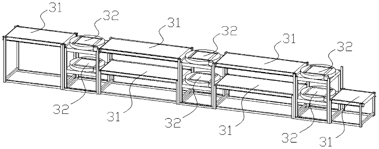 Workpiece flexible transfer system with buffer function