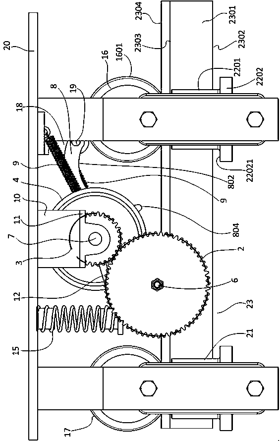 Automatic braking device and rail transport vehicle