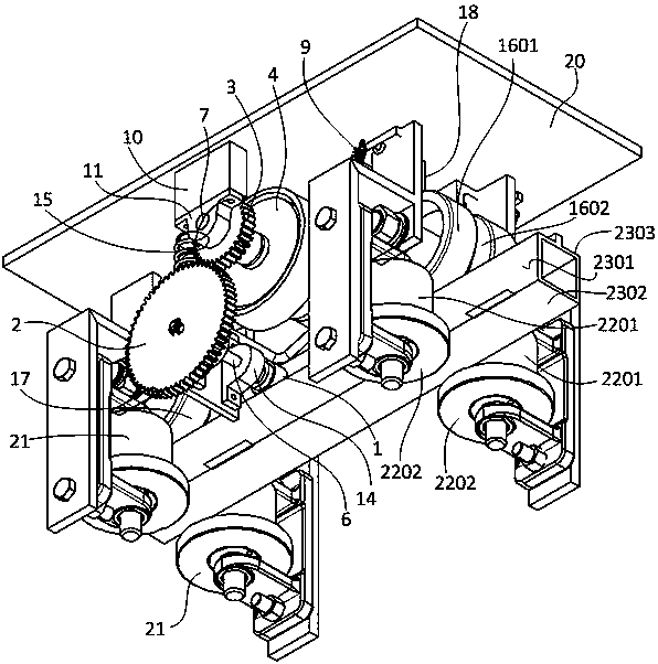 Automatic braking device and rail transport vehicle