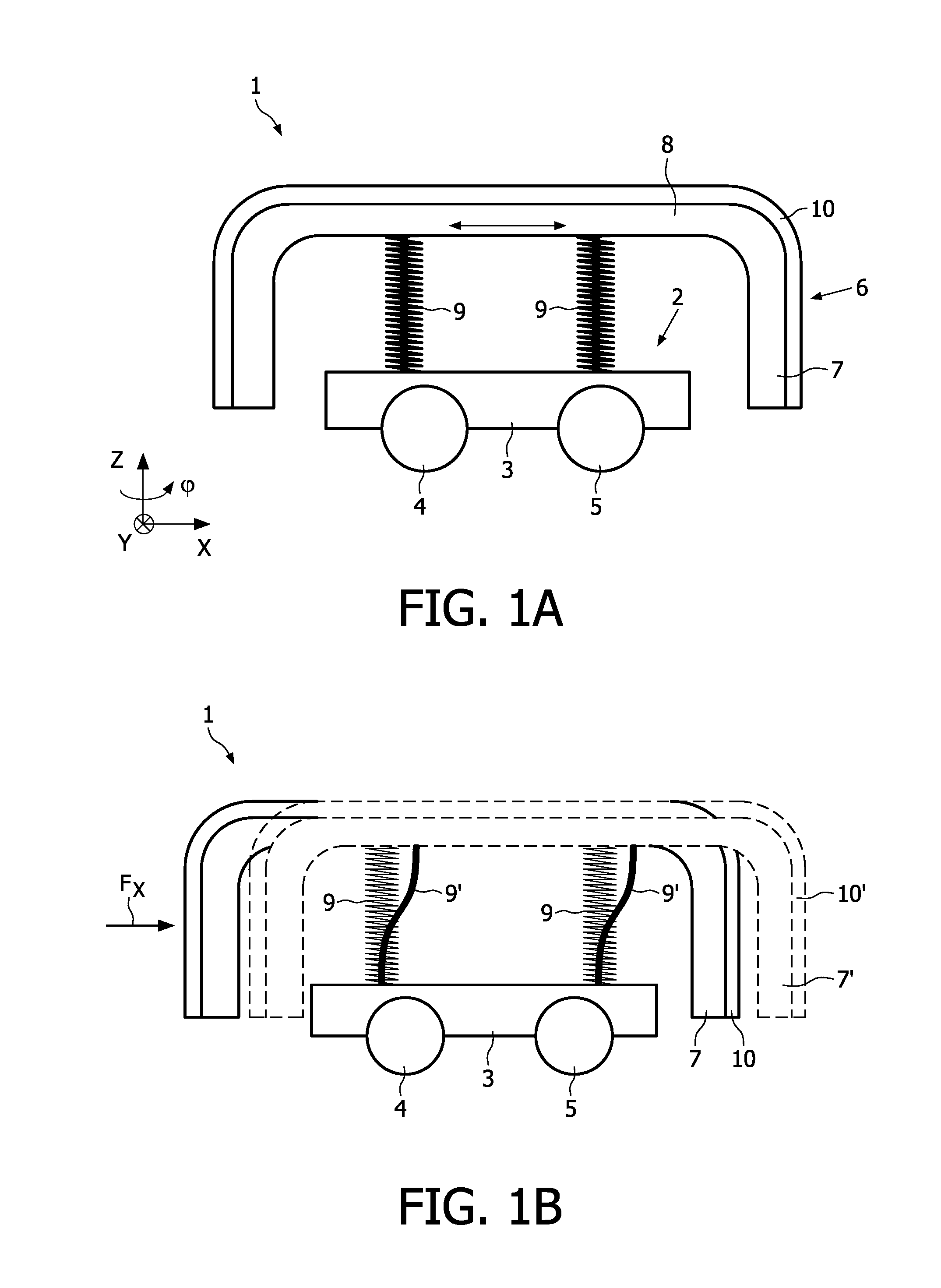 Device comprising at least a body and a bumper, and robot cleaner comprising such a device