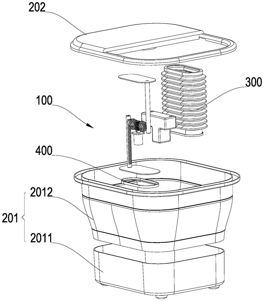 Lifting device and foot massage electric appliance