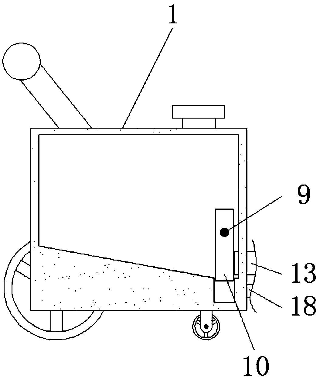 Fixed-distance self-propelled fertilizer distributor with adjustable fertilizing distance